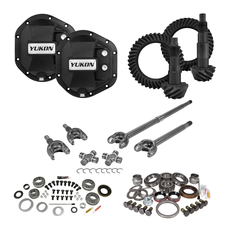 Jeep Rubicon JK Differential Install Kit - Front + Rear - Yukon Gear & Axle - Stage 3 Gear Kit 4.88 Ratio - `07-`18